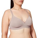 Iris & Lilly Reggiseno Imbottito in Microfibra, Senza Ferretto Donna, Viola Malva, 4B