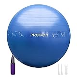 PROIRON Palla Fitness con patrón de pose, Fitball 55cm con Pompa, Palla per Pilates, Esercizi,...