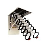 Scala telescopica a soffitto elettrica Scala pieghevole a scomparsa per soffitta interna con...
