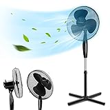 Aigostar Molly 33NFR – Ventilatore a piantana con oscillazione a 80°, altezza regolabile fino a...