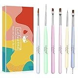 Set di pennelli da 6 pezzi per nail art Pennello per unghie in gel acrilico Pennello per unghie in...