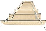 AWAING Tenda a Vela Estensibile,Telo OmbreggianteTenda a onde Sostituisci la tettoia della pergola...