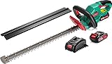 HYECHO Tagliasiepi a batteria, Tagliasiepi elettrico 18V 2000SPM, lunghezza lama 45 cm, Diametro di...