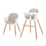 Kk Kinderkraft Seggiolone Pappa Sienna, Rialzo Da Sedia, Per Bambini Da 6 Mesi Fino 4 Anni, Grigio,...