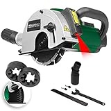 Scanalatrice per Tracce Muro da 1700W con Laser Guida, 2 Lame Diamantate e Adattatore Aspirapolvere...