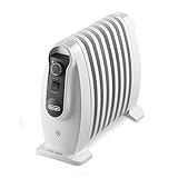 De'Longhi Serie Nano TRNS0808M Radiatore ad Olio Elettrico, 8 Elementi, Calore a Lungo, Manopole...