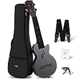 Enya Ukulele Soprano Nova U Mini Simple 53,3 cm – Ukulele da viaggio in fibra di carbonio – Con...