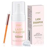 EMEDA 100ML Shampoo Per Ciglia con pennello kit Detergente Schiumogeno per Ciglia shampoo 100ml kit...
