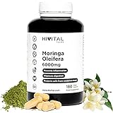 Moringa Oleifera 6000 mg. 180 capsule vegane per 6 mesi. Multivitaminico naturale fonte di Vitamine,...