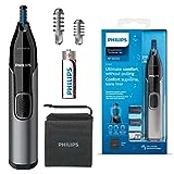 PHILIPS Rifinitore per Peli di Naso, Orecchie e Sopracciglia, Rifinisce i Peli Senza Tirare,...