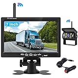 Hikity Digitale Retrocamera Auto Wireless 7 Pollice LCD Schermo Monitor Telecamera Retromarcia IP69...