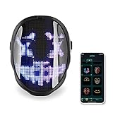 CHEMION Chimion, maschera per il viso a LED, divertente, feste, compleanno (caricatore USB)