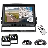 NHOPEEW retrocamera camper con 8 inch monitor, retrocamera per camper 12V-24V ,IP69 Impermeabile...