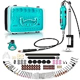 GOXAWEE Utensile Rotante Kit, Mini Trapano con Braccio Telescopico/Morsetto da Tavolo/Albero...
