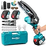 Seesii Mini Motosega a Batteria per Potatura con 8000mAh Batterie, 900W 6 Pollici Sega a Batteria...