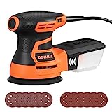 DOVAMAN ROS01A 350W Levigatrice Orbitale, 6 Velocità Variabili, 13000 RPM, 12 Fogli Abrasivi, Disco...
