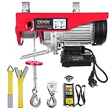 VEVOR Paranco a Leva Elettrico 1600W Carico Max. da 1000kg Motore Rame Puro con Telecomando Senza...