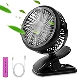 Miconi Ventilatore USB,Mini Portatile Ventilatore da Scrivania con Clip,3 Velocità,Rotazione di 360...