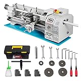 Tornio Per Metallo ​8.7' Tornio Da Banco Di Precisione Mini Trapano Tornio Portatile Tornio Da...