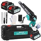 Mini Motosega a Batteria per Potatura, 8 Pollici motosega elettrica con Motori Brushless e con 2...
