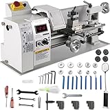 VEVOR Tornio per Metallo ​8 x 14' Tornio da Banco di Precisione 650W Mini Trapano Tornio Portatile...