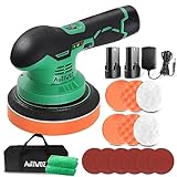 AUTIWOZ Lucidatrice Batteria,Lucidatrice per Auto, 2 Batteria,Lucidatrice eccentrica,Lucidatrice...