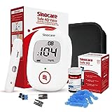 Sinocare Misuratore Glicemia, Diabete Test Kit Glucosio Nel Sangue con Strisce Reattive e Lancette...