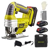 DEWINNER Seghetto alternativo a batteria 20V, Cambio Lama Senza Attrezzi(attacco di aspirazione,...