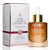 Olio Di Argan Puro Premium + Olio Di Cocco Per Viso, Capelli, Pelle, Unghie, Perfetto Per Capelli...