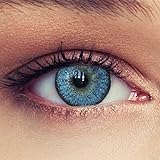 DESIGNLENSES, Lenti a contatto colorate cielo blu, 1 paio (2pz) per un aspetto naturale - senza...