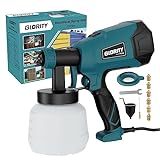 Pistola a Spruzzo, GLORITY 700W Spruzzatori di Vernice con 6 Ugelli in Rame e Filtro, Flusso Massimo...