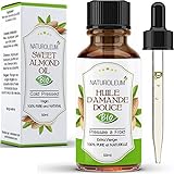 OLIO DI MANDORLE DOLCI 100% BIOLOGICO, puro e naturale, spremuto a freddo, Extra Vergine - Nutriente...