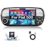 Hikity 7 Pollici RDS Autoradio Android 10.0 per FIAT 500 (2007-2015) Stereo Auto con...
