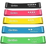 Gritin Elastici Fitness, [Set di 5] Banda Elastica Fasce Elastiche di Resistenza di Lattice con...