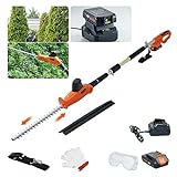 VEVOR Tagliasiepi Elettrico a Batteria Asta Telescopica Regolabile tra 188-239 cm da Giardino per...