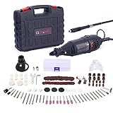 GOXAWEE Strumento Multifunzione, 140pz Accessori Trapano, Mini Utensile Rotante Kit con Mandrino...