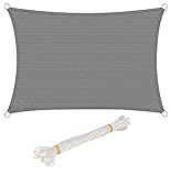 WOLTU Vela ombreggiante 3x5m in HDPE 180 g/m² Traspirante Tenda a Vela Parasole Rettangolare...