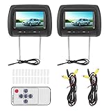 Lettore per Auto, 2pz 7 Pollici Poggiatesta Regolabile con Controllo Wireless Lettore Video LCD...