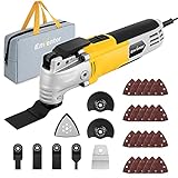 ENVENTOR Utensile Multifunzione Oscillante 300W,Strumento Oscillante Kit,15000-22000RPM, 6 Velocità...