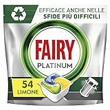 Fairy Platinum Detersivo Pastiglie Lavastoviglie Brillantante, 54 Capsule, Limone, Con Sistema Di...