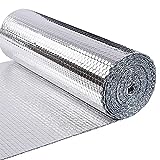 VOUNOT Isolante Termico 60cm x 10m, Foglio Isolante Doppio Strato Alluminio Bolle, Pellicola...